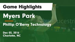 Myers Park  vs Phillip O'Berry Technology Game Highlights - Dec 03, 2016