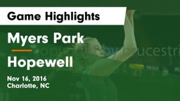 Myers Park  vs Hopewell  Game Highlights - Nov 16, 2016