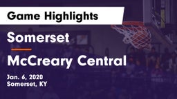 Somerset  vs McCreary Central  Game Highlights - Jan. 6, 2020