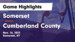 Somerset  vs Cumberland County  Game Highlights - Nov. 16, 2023