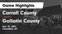 Carroll County  vs Gallatin County  Game Highlights - Jan. 22, 2021