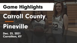 Carroll County  vs Pineville  Game Highlights - Dec. 23, 2021