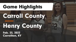 Carroll County  vs Henry County  Game Highlights - Feb. 23, 2022