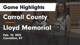 Carroll County  vs Lloyd Memorial  Game Highlights - Feb. 10, 2022