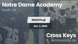 Matchup:      Notre Dame Acad vs. Cross Keys  2020
