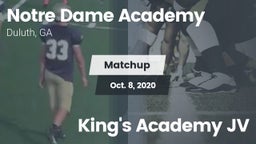 Matchup:      Notre Dame Acad vs. King's Academy JV 2020