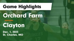 Orchard Farm  vs Clayton  Game Highlights - Dec. 1, 2023