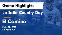 La Jolla Country Day  vs El Camino  Game Highlights - Feb. 22, 2022