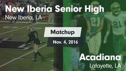 Matchup: New Iberia High vs. Acadiana  2016