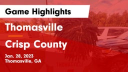 Thomasville  vs Crisp County  Game Highlights - Jan. 28, 2023