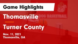 Thomasville  vs Turner County  Game Highlights - Nov. 11, 2021