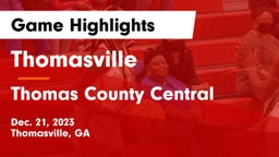 Thomasville  vs Thomas County Central  Game Highlights - Dec. 21, 2023