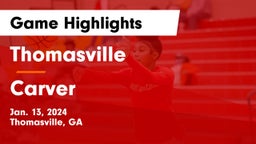 Thomasville  vs Carver  Game Highlights - Jan. 13, 2024