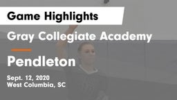 Gray Collegiate Academy vs Pendleton  Game Highlights - Sept. 12, 2020