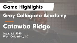 Gray Collegiate Academy vs Catawba Ridge  Game Highlights - Sept. 12, 2020