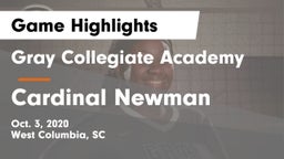 Gray Collegiate Academy vs Cardinal Newman  Game Highlights - Oct. 3, 2020