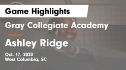 Gray Collegiate Academy vs Ashley Ridge  Game Highlights - Oct. 17, 2020