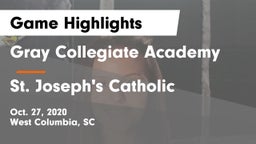 Gray Collegiate Academy vs St. Joseph's Catholic  Game Highlights - Oct. 27, 2020