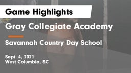 Gray Collegiate Academy vs Savannah Country Day School Game Highlights - Sept. 4, 2021