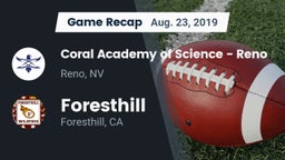 Recap: Coral Academy of Science - Reno vs. Foresthill  2019