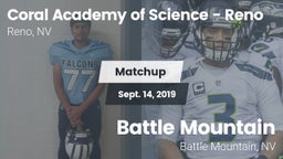 Matchup: Coral Academy of vs. Battle Mountain  2019