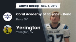 Recap: Coral Academy of Science - Reno vs. Yerington  2019