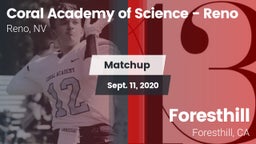 Matchup: Coral Academy of vs. Foresthill  2020