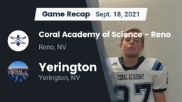 Recap: Coral Academy of Science - Reno vs. Yerington  2021