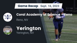 Recap: Coral Academy of Science - Reno vs. Yerington  2023