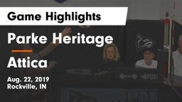 Parke Heritage  vs Attica  Game Highlights - Aug. 22, 2019