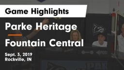 Parke Heritage  vs Fountain Central  Game Highlights - Sept. 3, 2019