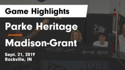 Parke Heritage  vs Madison-Grant  Game Highlights - Sept. 21, 2019