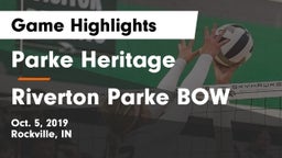 Parke Heritage  vs Riverton Parke  BOW Game Highlights - Oct. 5, 2019