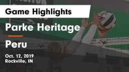 Parke Heritage  vs Peru Game Highlights - Oct. 12, 2019