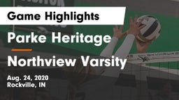 Parke Heritage  vs Northview Varsity Game Highlights - Aug. 24, 2020