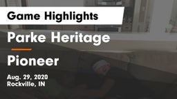 Parke Heritage  vs Pioneer  Game Highlights - Aug. 29, 2020