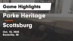 Parke Heritage  vs Scottsburg Game Highlights - Oct. 10, 2020