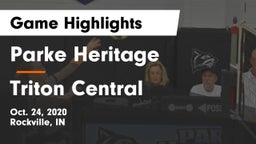 Parke Heritage  vs Triton Central Game Highlights - Oct. 24, 2020