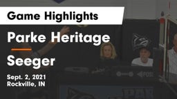 Parke Heritage  vs Seeger  Game Highlights - Sept. 2, 2021