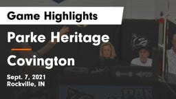 Parke Heritage  vs Covington  Game Highlights - Sept. 7, 2021