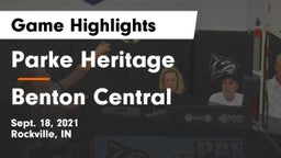 Parke Heritage  vs Benton Central  Game Highlights - Sept. 18, 2021