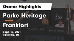 Parke Heritage  vs Frankfort  Game Highlights - Sept. 18, 2021
