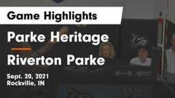 Parke Heritage  vs Riverton Parke  Game Highlights - Sept. 20, 2021