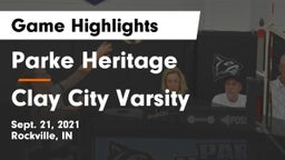 Parke Heritage  vs Clay City Varsity Game Highlights - Sept. 21, 2021