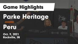 Parke Heritage  vs Peru Game Highlights - Oct. 9, 2021