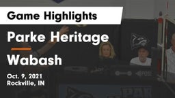 Parke Heritage  vs Wabash  Game Highlights - Oct. 9, 2021