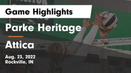 Parke Heritage  vs Attica  Game Highlights - Aug. 23, 2022