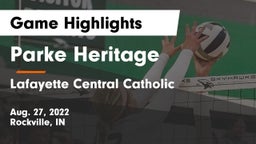 Parke Heritage  vs Lafayette Central Catholic  Game Highlights - Aug. 27, 2022