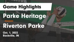 Parke Heritage  vs Riverton Parke  Game Highlights - Oct. 1, 2022