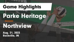 Parke Heritage  vs Northview  Game Highlights - Aug. 21, 2023